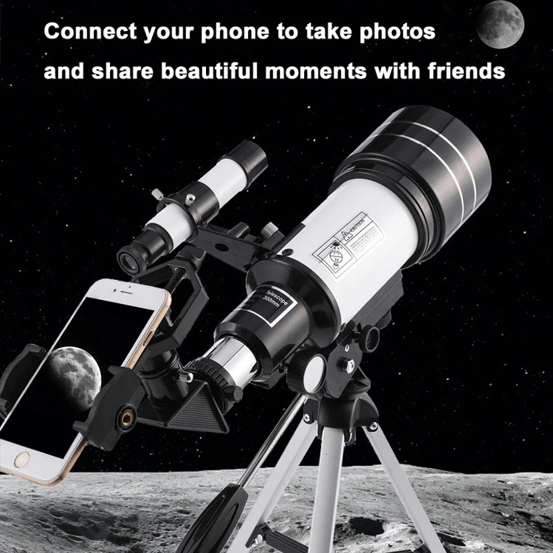 Professional Astronomical Telescope F30070 Monocular 150 Times Zoom HD Night Vision  View Moon Star  AZM70300 Stargazing