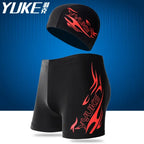 YUKE Swim suits men swimwear with Swimming Goggles Cap Ear Plugs Nose Clip and mens swim briefs swimming shorts for men swim