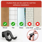 Wall Mount Controller & Headphone Holder Self-Adhesive Bracket, Black/White 1pc-4pc