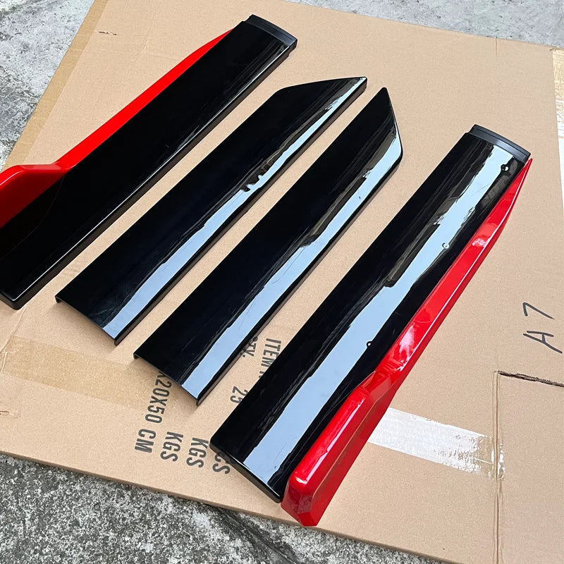 Car Side Skirt Extension Splitter Rocker Panels Lip Bumper 4pcs For Golf 7 Gti Seat Ibiza 6l Clio 4 X5 E53 W177 W211 W205 Audi A