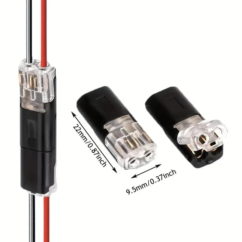 Electrical Wire Terminal No Stripping Quick Cable Connectors Dual Line Interconnection Detachable Safety Electric Wire Connector