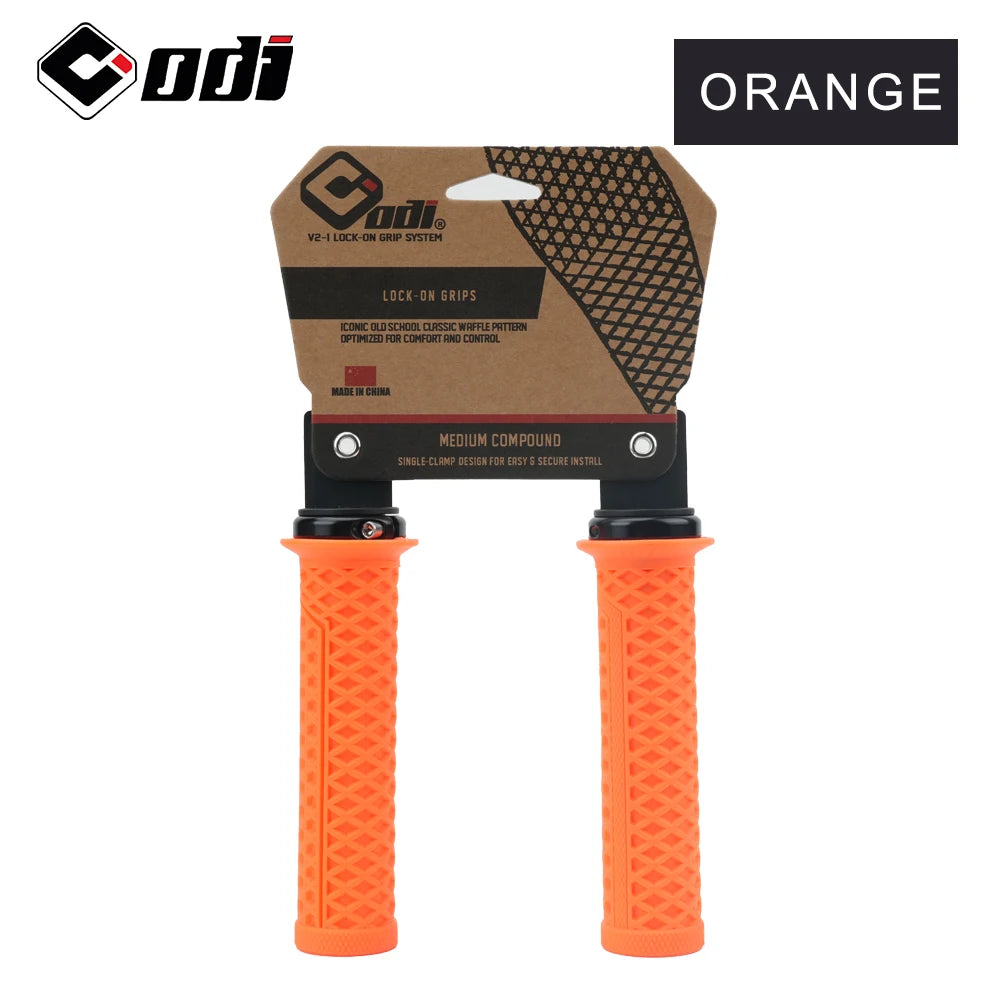 1Pair ODI Lock-on Silicone Mountain Bike Grips Shock-Absorbing Anti-Slip Comfortable Handlebar Covers for MTB/Cycling Parts