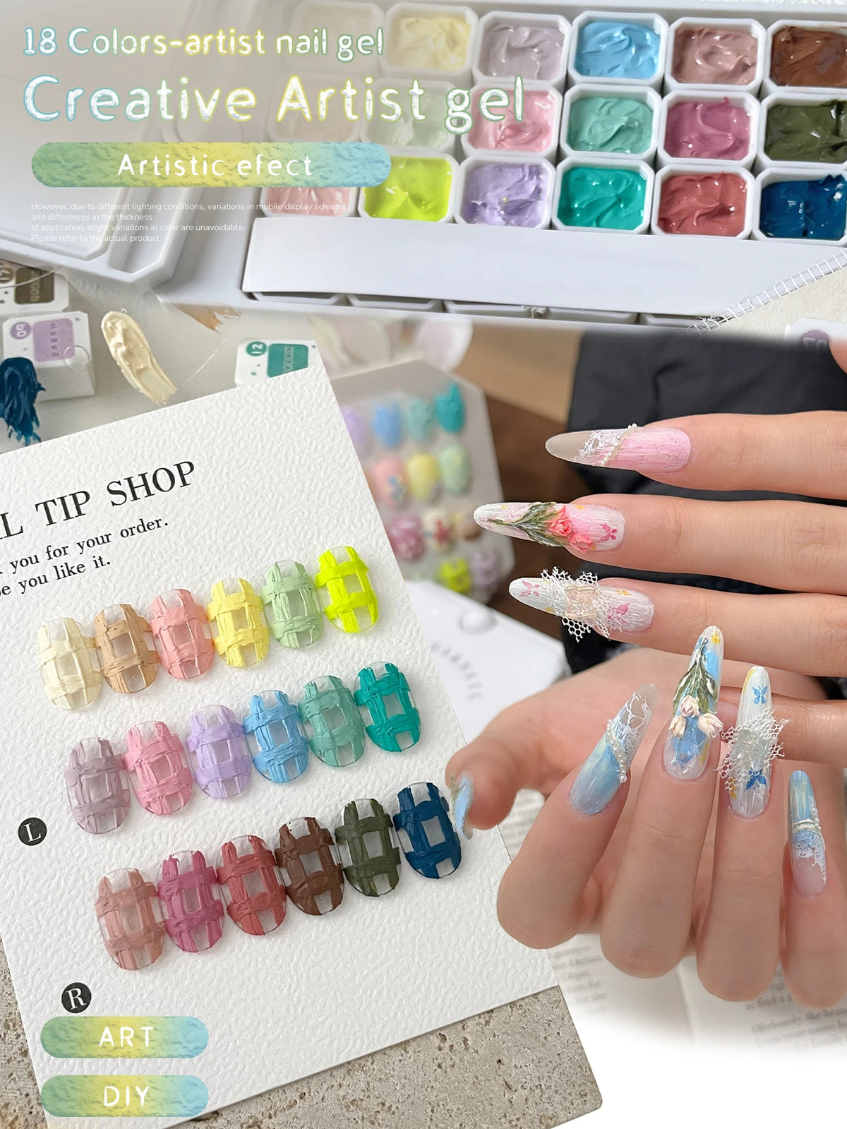 MORDDA Solid Gel Nail Polish Set 18 Colors, Soak Off UV/LED Semi Permanent Gel
