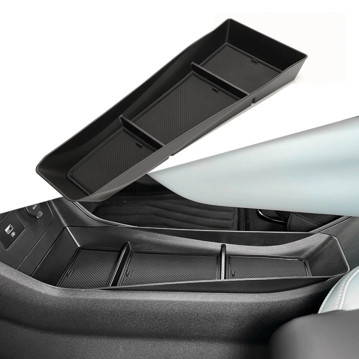 for BYD SEAGULL/BYD Dolphin Mini Center Console Storage Box Central Lower Layer Organizer Tray Car Interior Accessories