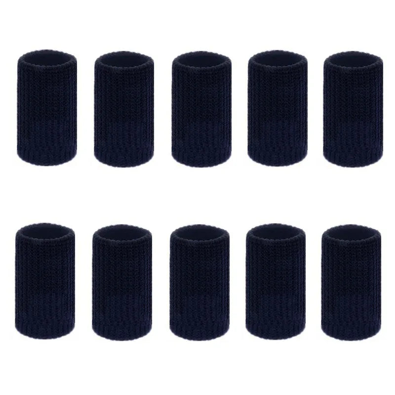 10PCS Elastic Sports Finger Sleeves Arthritis Support Finger Guard Outdoor Gym Basketball Volleyball Finger Protection Corrector