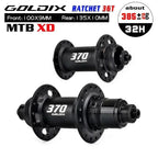 GOLDIX 370 32H Bicycle Hub Sealed Bearing Center Lock Disc Brake J-Bend 32 Holes Ratchet 36T BOOST MTB Hub XD / HG / MS