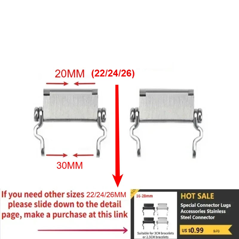 Stainless Steel Multitool Bracelet Tread Link Bolt Driver, Black or Silver, 2.5-3cm