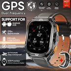 New GPS Smart Watch 10ATM Waterproof Built-in Dual-band GNSS Compass Military Sport Smartwatch Men 2025 New