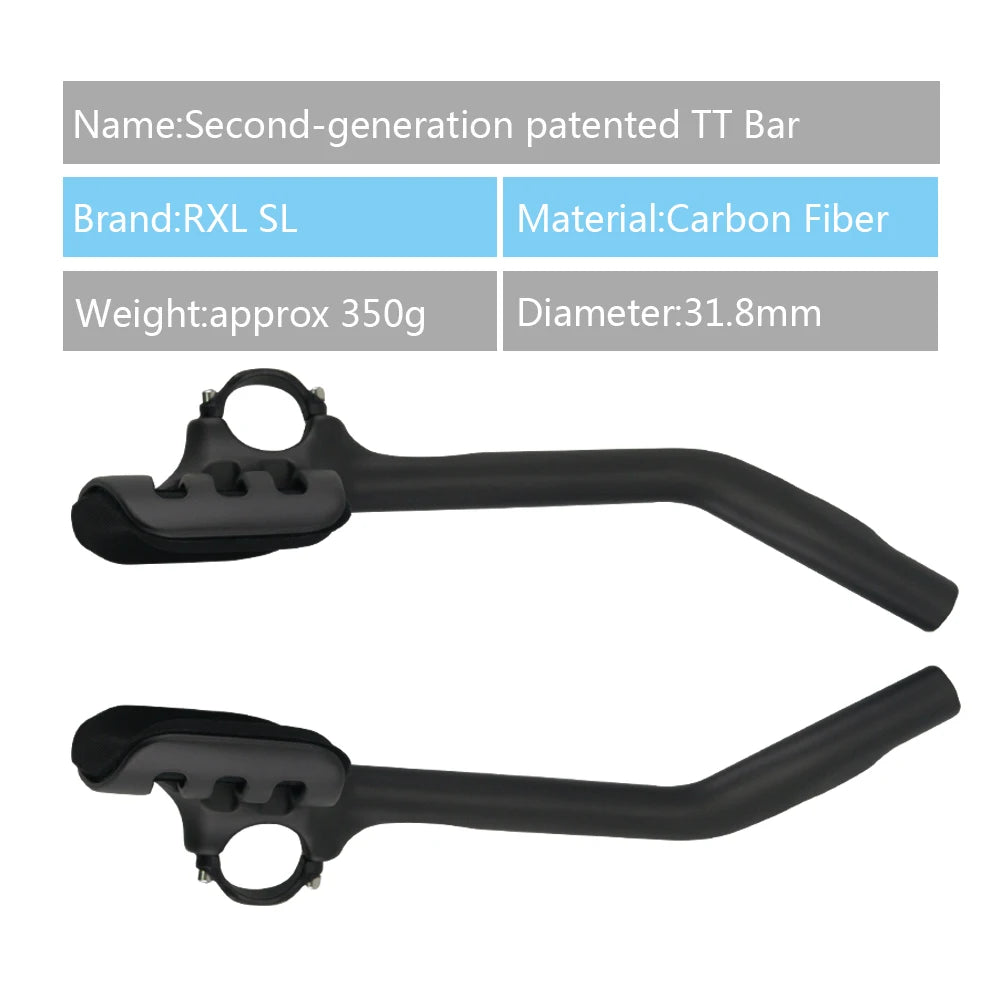 RXL SL Carbon Bicycle Rest Bar 31.8mm TT Handlebar Bicycle Rest Bar 30°/40°/50° Triathlon Extender Carbon Road HandlebarRest Bar
