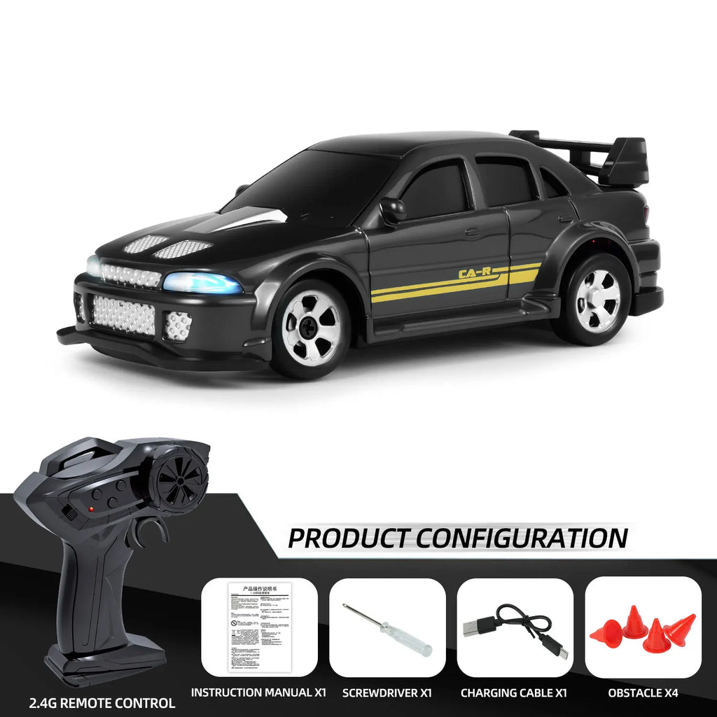1/64 RC Car 2.4G 4WD High Speed Drift Mini Desktop Racing Car Four Wheel Drive Radio Controlled Mini GTR Racing Model Boy Toy