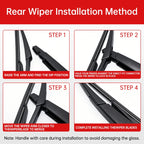 Rear Windshield Wiper Arm Blade for Renault Clio 2 II 1998 1999 2000 2016 Windshield Windscreen Clean Back Window Brush