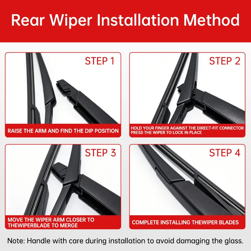 Rear Windshield Wiper Arm Blade for Renault Clio 2 II 1998 1999 2000 2016 Windshield Windscreen Clean Back Window Brush