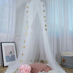 Nordic Princess Crown Dome Tent Mosquito Net 7-layer Mesh Bed Curtain Children's Room Decoration Girl Pink Crib Canopy Beds Kids
