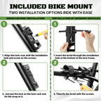 Bicycle High-security Folding Lock 100CM Bicycle Lock Thickened Thickened Anti-shear Bicycle Lock Rotatable Lock Head Bike Lock