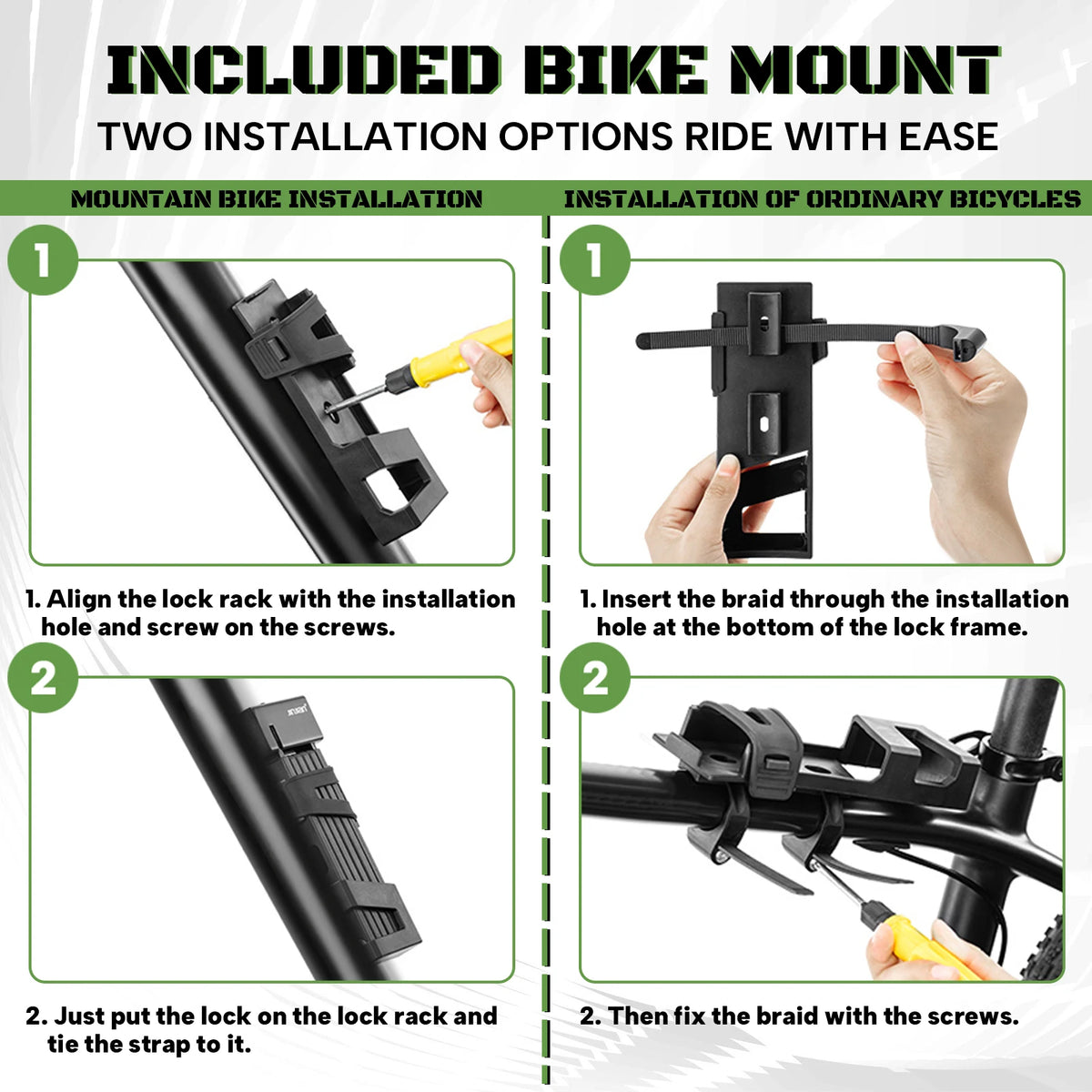 Bicycle High-security Folding Lock 100CM Bicycle Lock Thickened Thickened Anti-shear Bicycle Lock Rotatable Lock Head Bike Lock