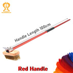 SHANGPEIXUAN Professional Pizza Oven Copper Brush Scraper Household Grill Brass Cleaning Brush with 21 inch Aluminium Handle