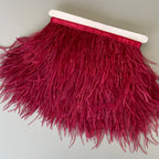 Ostrich Feathers Trim 13-18CM 5-7inch Feather Plumes Ribbon Selvage For DIY Wedding Dress Decoration Crafts Accessories
