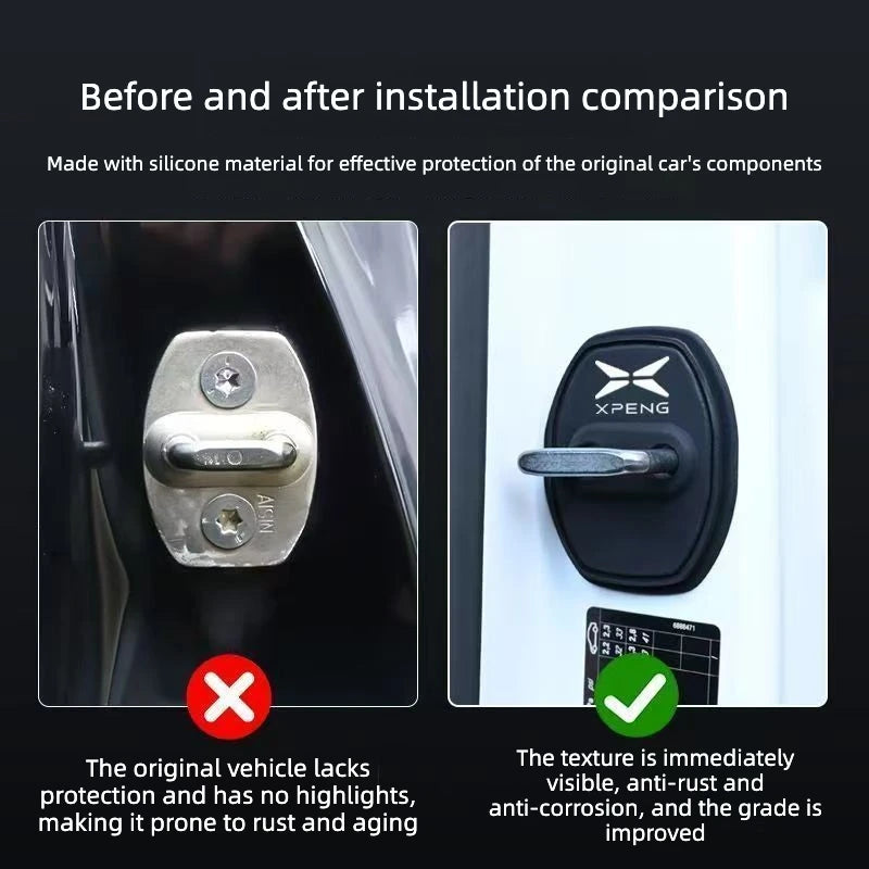 4Pcs Car Door Lock Cover Auto Emblem Protection Case for Xpeng G6 G9 G7 P7 2020-2026 Car Styling Modify Accessories