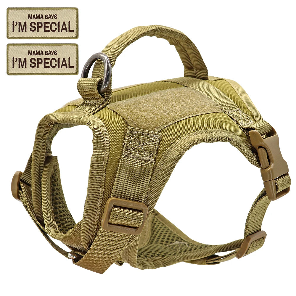 Nylon Cat Harness Vest with Handle, Tactical Style, Free Size, Black/Green/Khaki/Rose