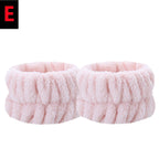 4/2PCS Wrist Washband Microfiber Wrist Wash Towel Band Wristband Scrunchies Wash Face Absorbent Wrist Sweatband Women Headband