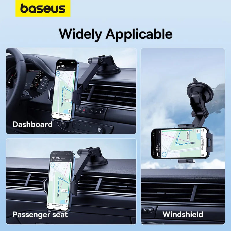 Baseus Car Phone Holder Suction Cup 360 Degrees Universal Smartphone Clamping Stands GPS Mount Support For iPhone Samsung