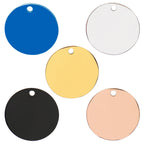 20pcs Stainless Steel Round Pet ID Tag Mirror Finish Collar Name Pendant 25-35mm