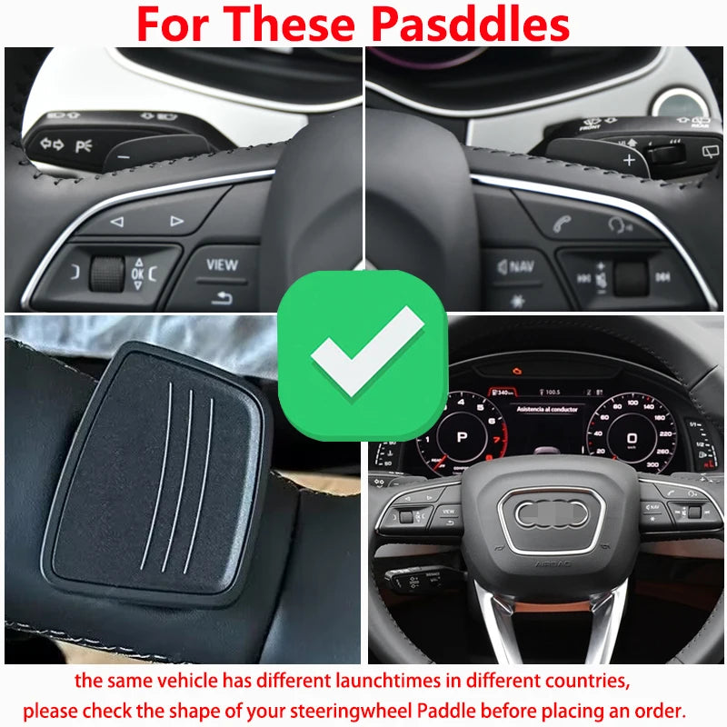 For Audi A3 S3 A5 S5 2017 A4 B9 Q7 2016-2017 TT TTS Shifter Paddle Shift Extension Steering Wheel Shift Paddle Shifter