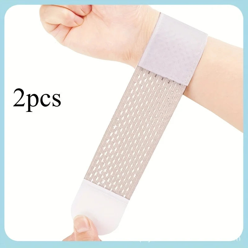 Wrist Support Straps 2pcs Ultra-Thin Compression Adjustable Wrap, Dark Black