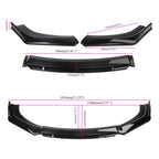 3 Pieces Universal Car Front Bumper Lip Kit Easy to Install Car Front Bumper Lip Spoiler Splitter Diffuser Automotive Splitter