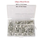 60/120/200/380 pcs Heavy Duty Riveter Gun Set Hand Riveter Blind Rivet Pliers Gun DIY Rivets Nut Automotive Tools for Home DIY