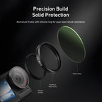 TELESIN CPL ND8 ND16 ND32 UV VND Lens Set Aluminium Alloy Frame for DJI OSMO Action 3 4 5pro CPL ND Quick Release Filter Set