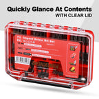 Geinxurn Impact Screwdriver Bits Set,Case Storage Magnetic S2 Steel Multi Insert Power Bits Tips with Bit Holder and Nut Driver