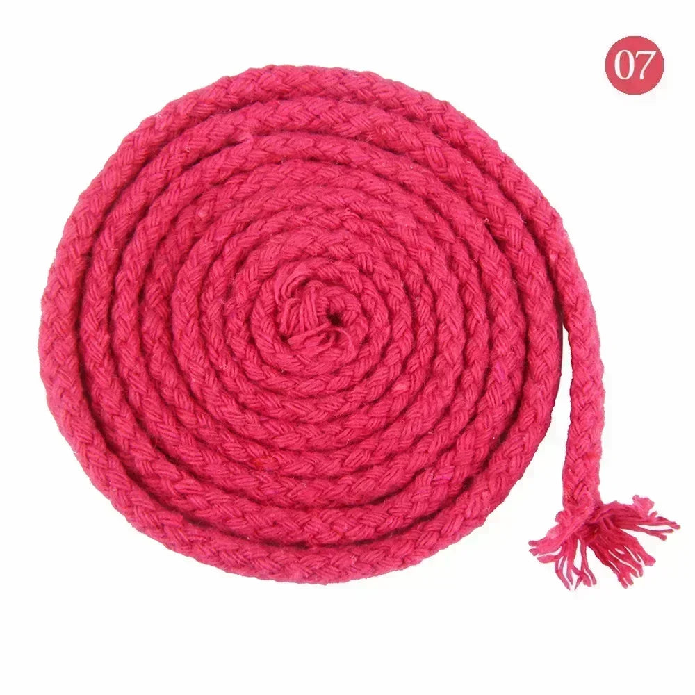 10M 5/7mm Cotton Cord for Sewing Twisted Rope Bag Strap Weave Cords Woven String Home Textile Decoration Ropes Craft Accessories