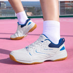 Badminton Shoes Unisex Non-Slip Shock-Absorbing Breathable Training Shoes, Blue 36-46