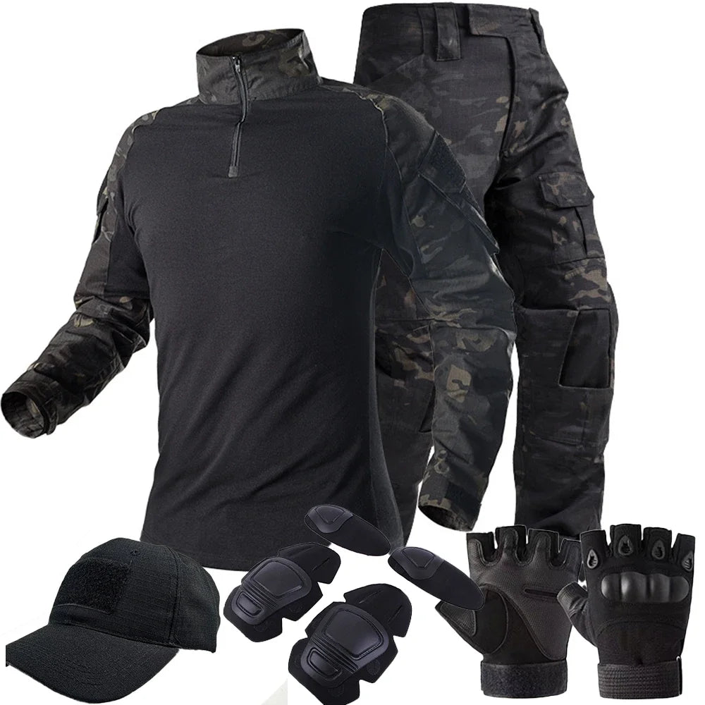 Tactical  Uniform Suits Milit Outdoor Camouflage Suit Hunting Shirts Pants Fish Trainning Airsoft Paintball Clothes Sets