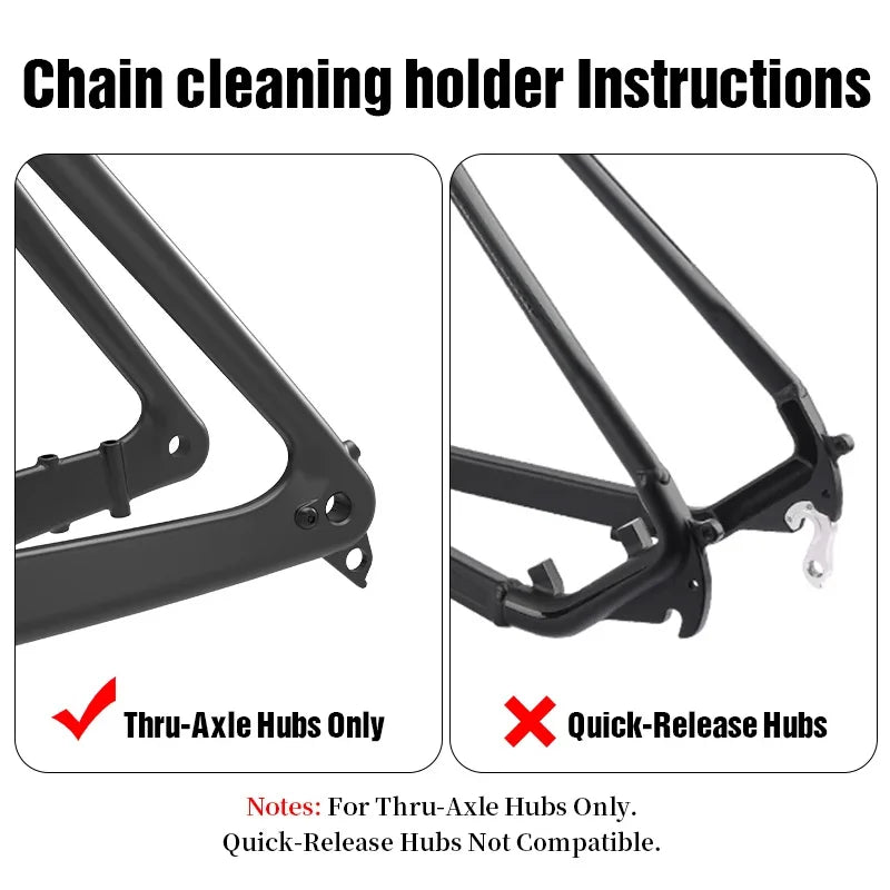 LEBYCLE Bicycle Chain Retainer Clean Tool Bike 12mm Thru Axle Chain Keeper Bike Chain Cleaning Freewheel Chain Washing Holder