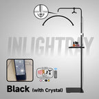 Free LOGO Rotatable Lashes Lamps Half Moon Light Led Moon Lamp Photography Fill Light for Lashes Extension Beauty Floor Lamps