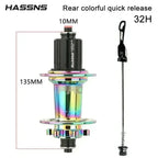 HASSNS Pro 7 36h Rear Hub Bearing 36Holes Freehub MTB Bike Four Palin 32H Rear Hub for 7-12 Speed Noisy Cube Bicycle 6 Pawl Hubs