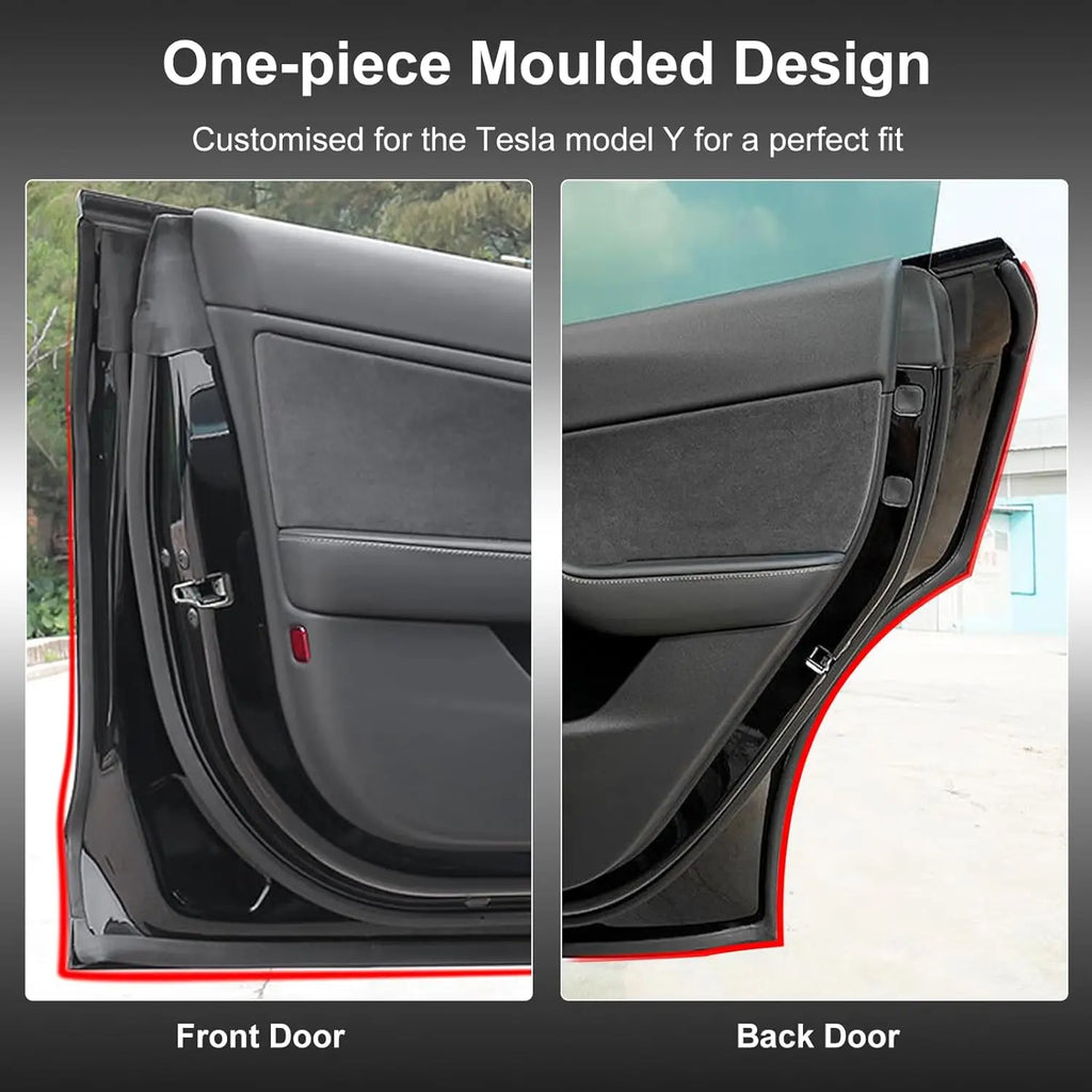 Soundproof Sealling Strips For Tesla Model 3/Y/X/S  (2019-2024) Door Seal Kit Soundproof Rubber Weather Draft Strip Wind Noise R