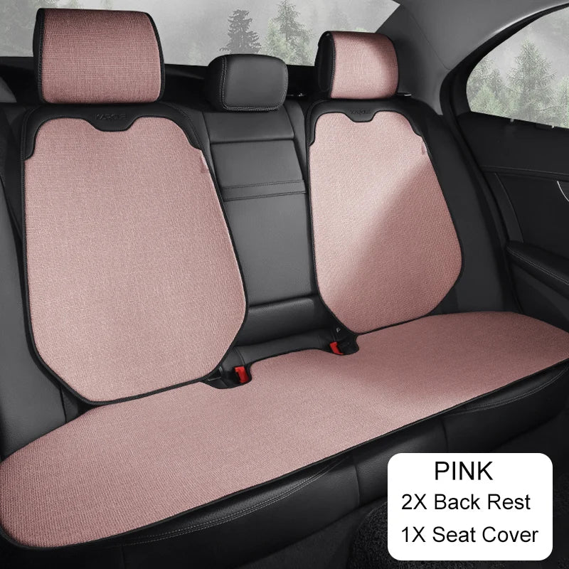 Car Seat Cover Linen Cotton Set Car Seat Cushion Soft Universal Seat Cushion Chair Protector Pads Auto Seats Cover Accessories