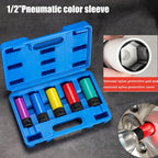 1/2- Inch Drive Wheel Protector Impact Socket, 1/2" Thin Wall Deep Impact Socket Set Plastic Sleeve Lug Nut, 6 Point,Metric