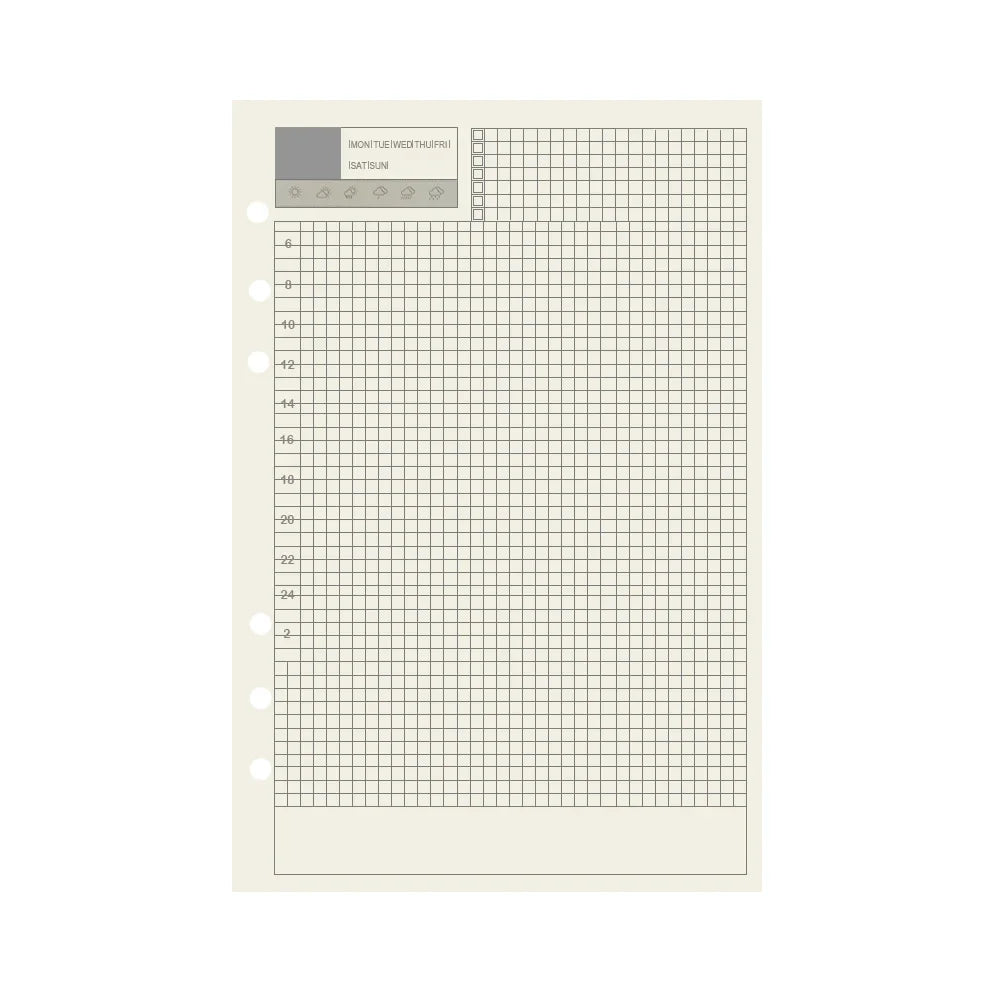 45 Pieces A5 A6 A7 6ring Loose Leaf Notebook Refill Binder Inner Page Budget Weekly Monthly To Do Line Dot Grid Paper Stationery