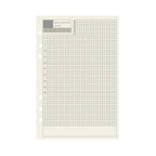 45 Pieces A5 A6 A7 6ring Loose Leaf Notebook Refill Binder Inner Page Budget Weekly Monthly To Do Line Dot Grid Paper Stationery