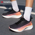 Baasploa Carbon Plate Running Shoes, Cushioned Anti-Slip Breathable Sneakers, EU 41-45