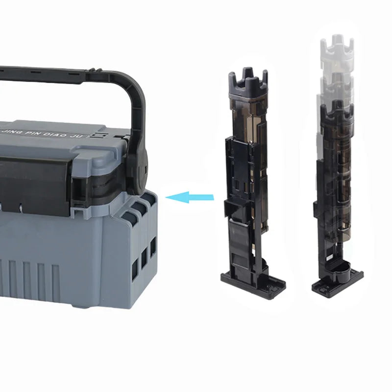 Multifunctional Portable Fishing Box Rod Stand Fishing Box Rod Barrel Holder Fishing Box Pole Accessories