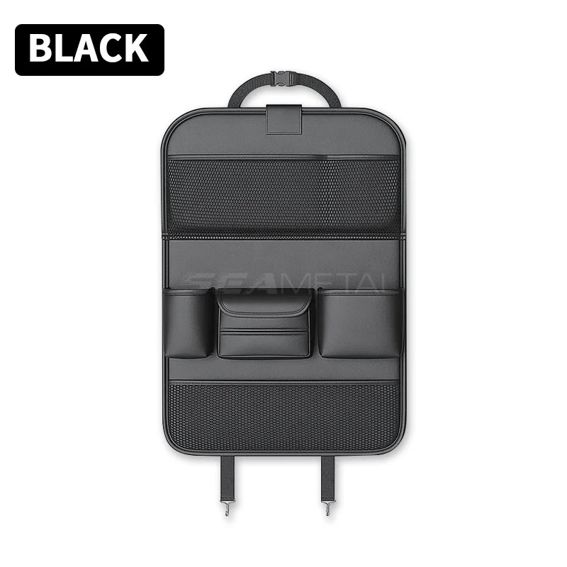 SEAMETAL Car Seat Back Organizer Auto Back Seat Storage Bag with Foldable Table Tray Tablet Holder Tissue Box Car Accessories