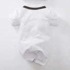 IURNXB Baby Romper Short Sleeve Boys Infant Gentleman Tuxedo Jumpsuit Newborn Outfit Playsuit 100% Cotton Kids Clothes 0-24M