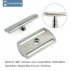 KAMPFE Men's Safety Razor Shaver Head TC4 Titanium CNC Precision Milled, 1pc