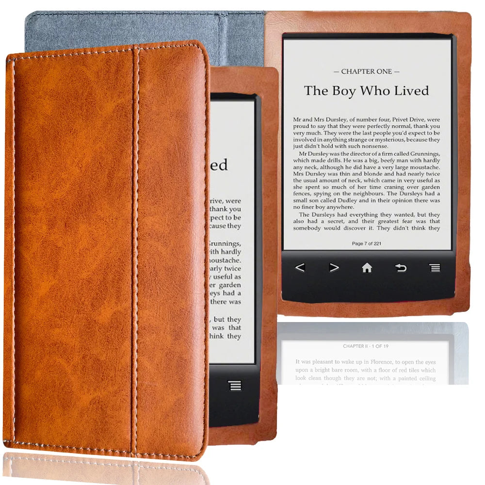 For Sony PRS-T2 Ebook Reader Protective Case Skin with Magnetic Closure Pocket Pouch for Sony Prs T2 Funda Cover Cases