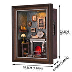 DIY Book Nook Bookshop Kit Mysterious Telephone Booth Wooden Dollhouse with Light Bookshelf Insert 3D Puzzle Decor for Gift